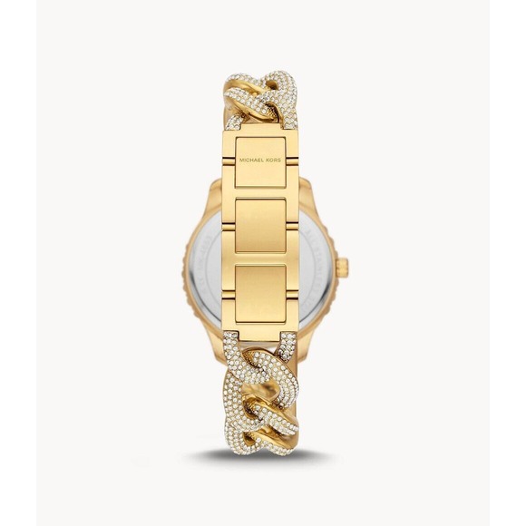 Michael Kors Women's Layton Glitz Gold Tone Stainless Steel 39mm Watch MK4653 - Picture 2 of 4